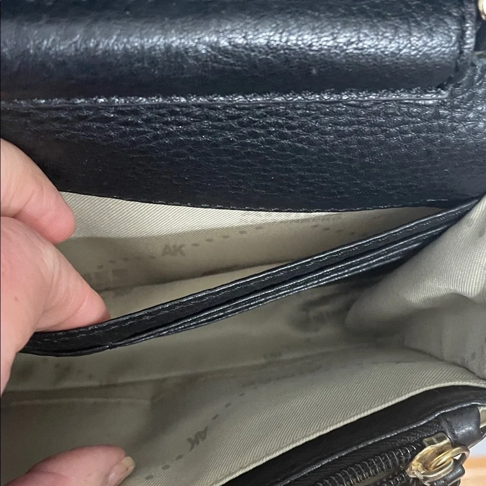 Aimee Kestenberg Black Leather Crossbody Bag with Gold Tassel - Picture 7 of 10